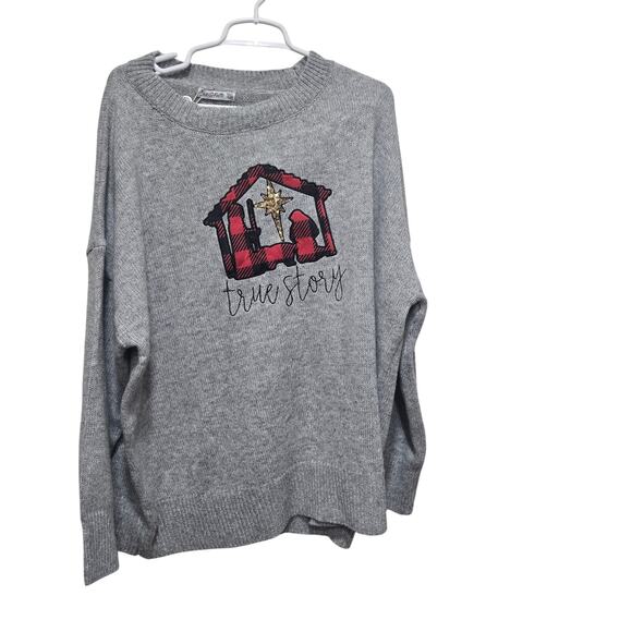 Holiday Nativity Sweater Embellished Graphic – Size 3XL - Picture 1 of 9